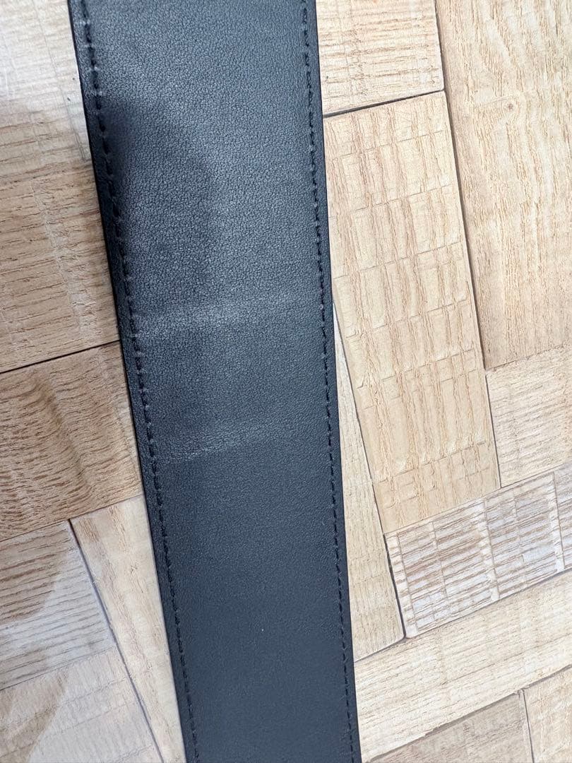 ルイヴィトン　リバーシブルベルト　モノグラム　無地ブラック