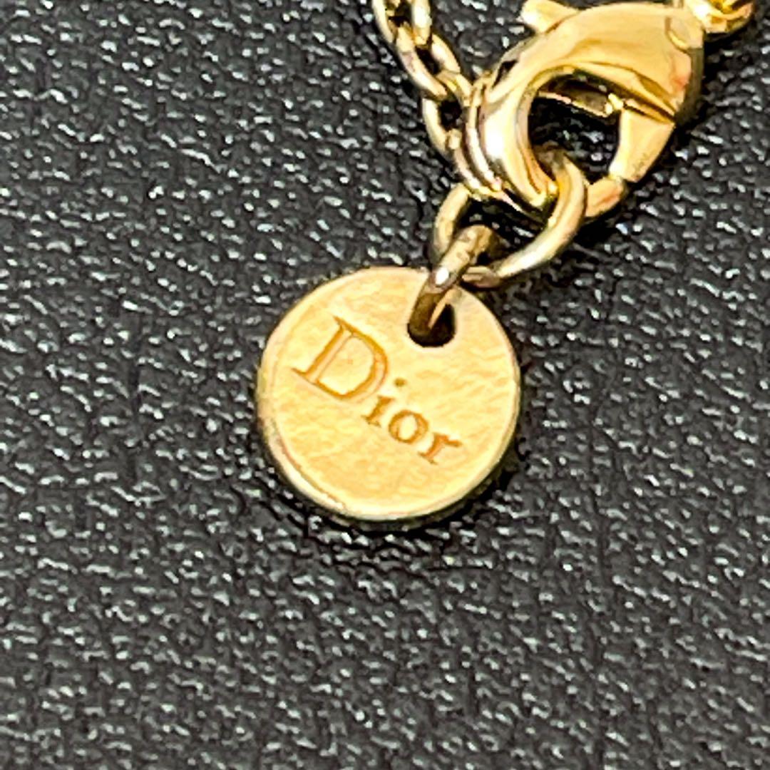 美品 ディオール Dior CDロゴ ブレスレット ゴールド ラインストーン.