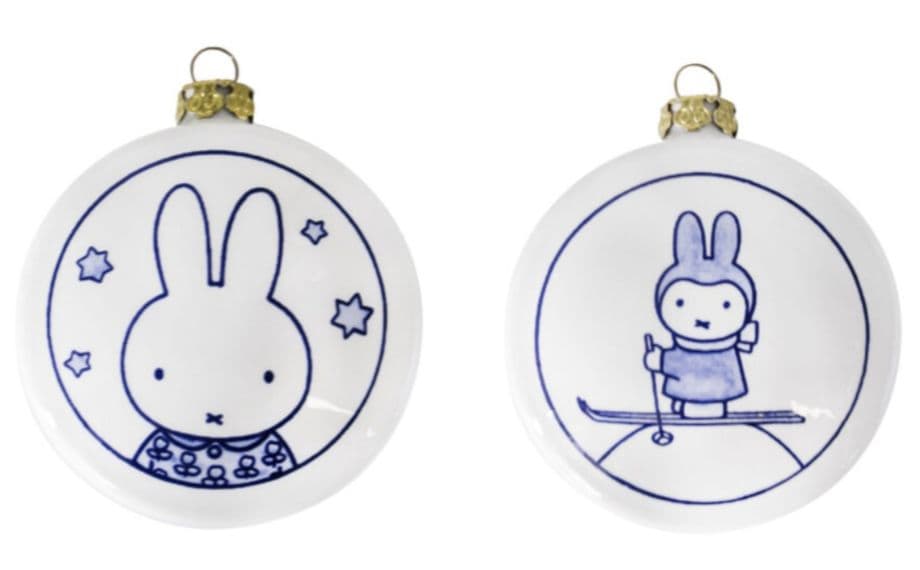 ミッフィー　クリスマスオーナメント　デルフトブルー