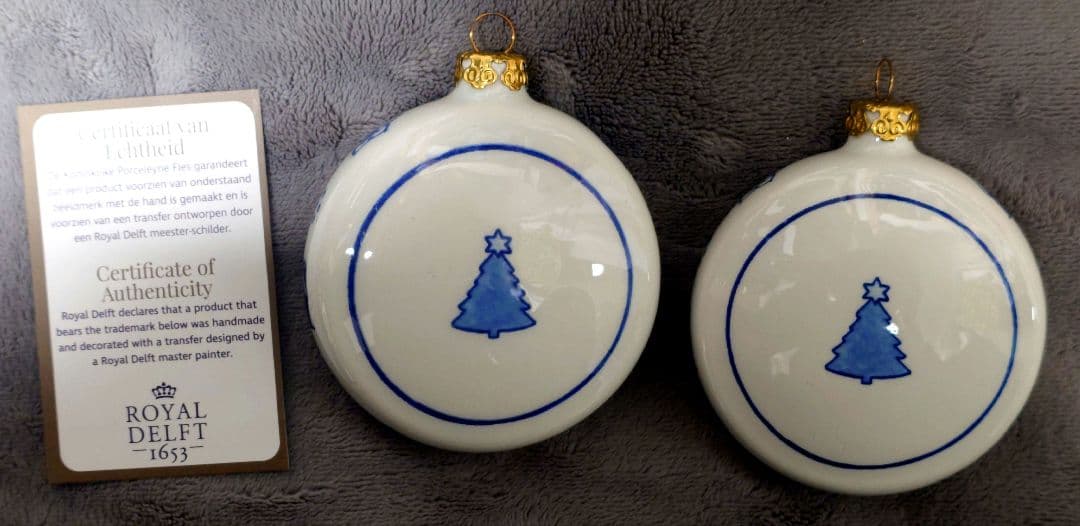 ミッフィー　クリスマスオーナメント　デルフトブルー