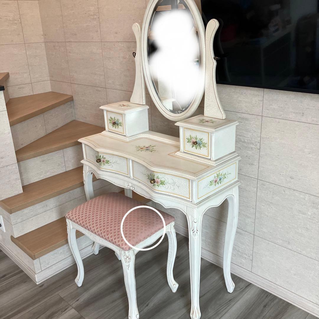 ☆ロココ調アンティーク姫ドレッサー ミラー椅子付き☆