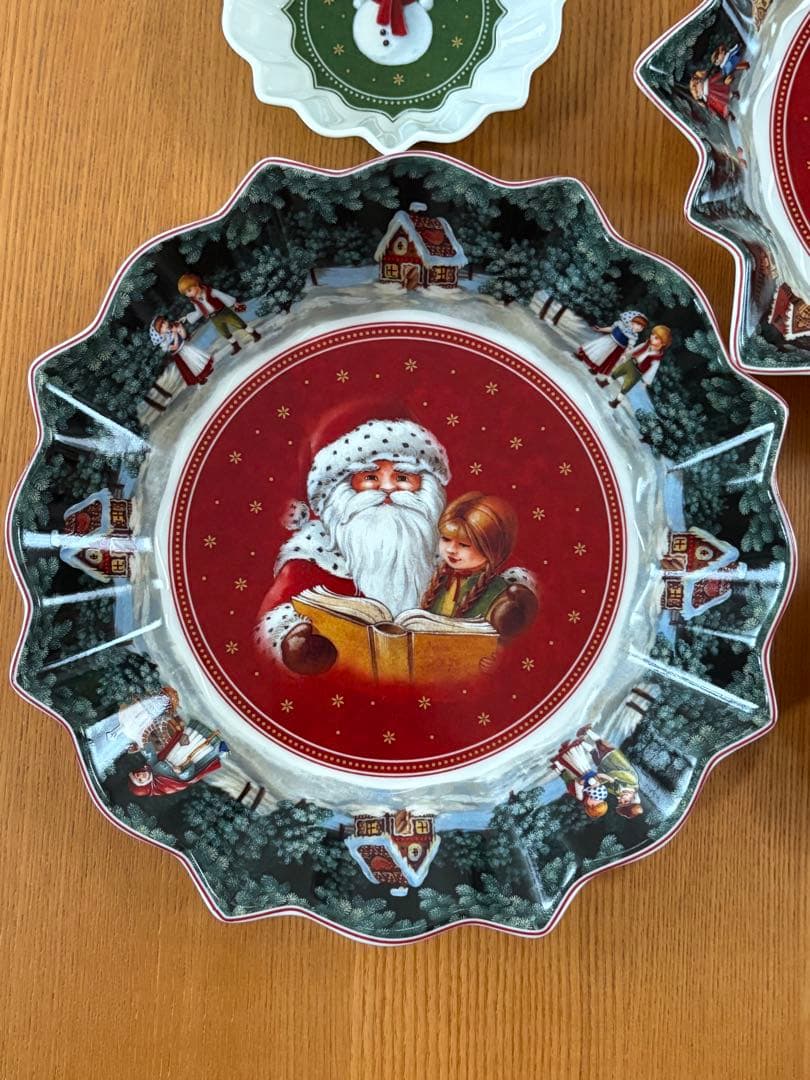 Villeroy & Bochビレロイ&ボッホ クリスマスデザイン皿4枚 陶器皿