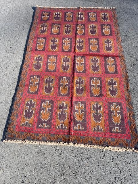 ペルシャ バルチスタン ハンドメイド アンティーク ラグ 190 x 115cm