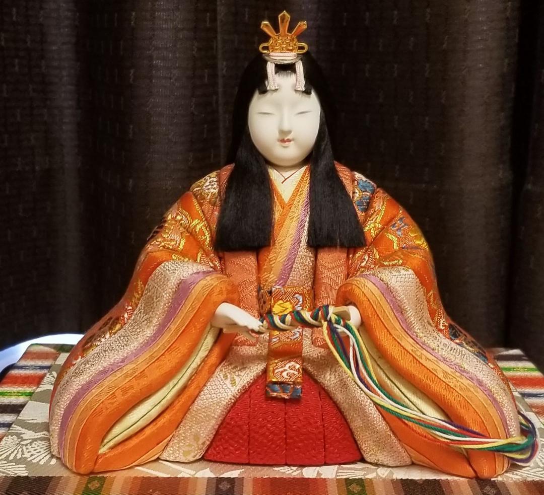 【未使用/超美品】真多呂作　雅吉兆雛親王飾り　玉台・桐箱付き★雛人形に是非！