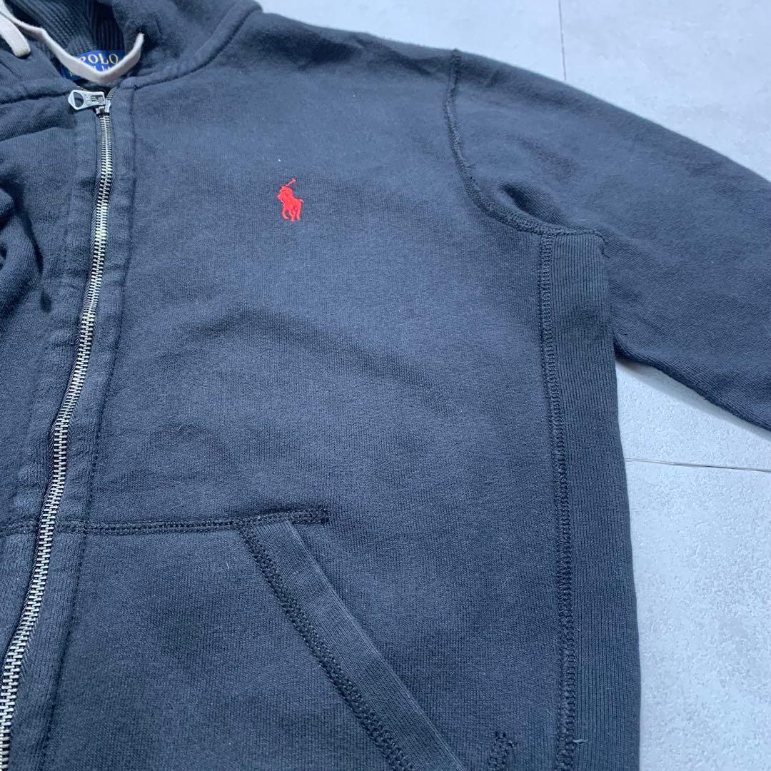 【レア】ブラック ラルフローレン ジップパーカー Ｓ