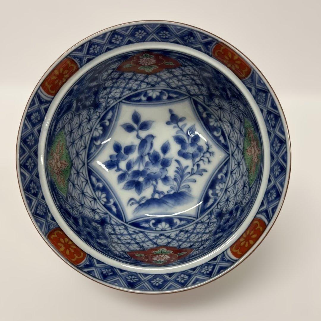 前畑陶器　庫山窯　染錦牡丹 蓋付き丼ぶり　蓋付き碗 5客セット 蓋付き煮物椀