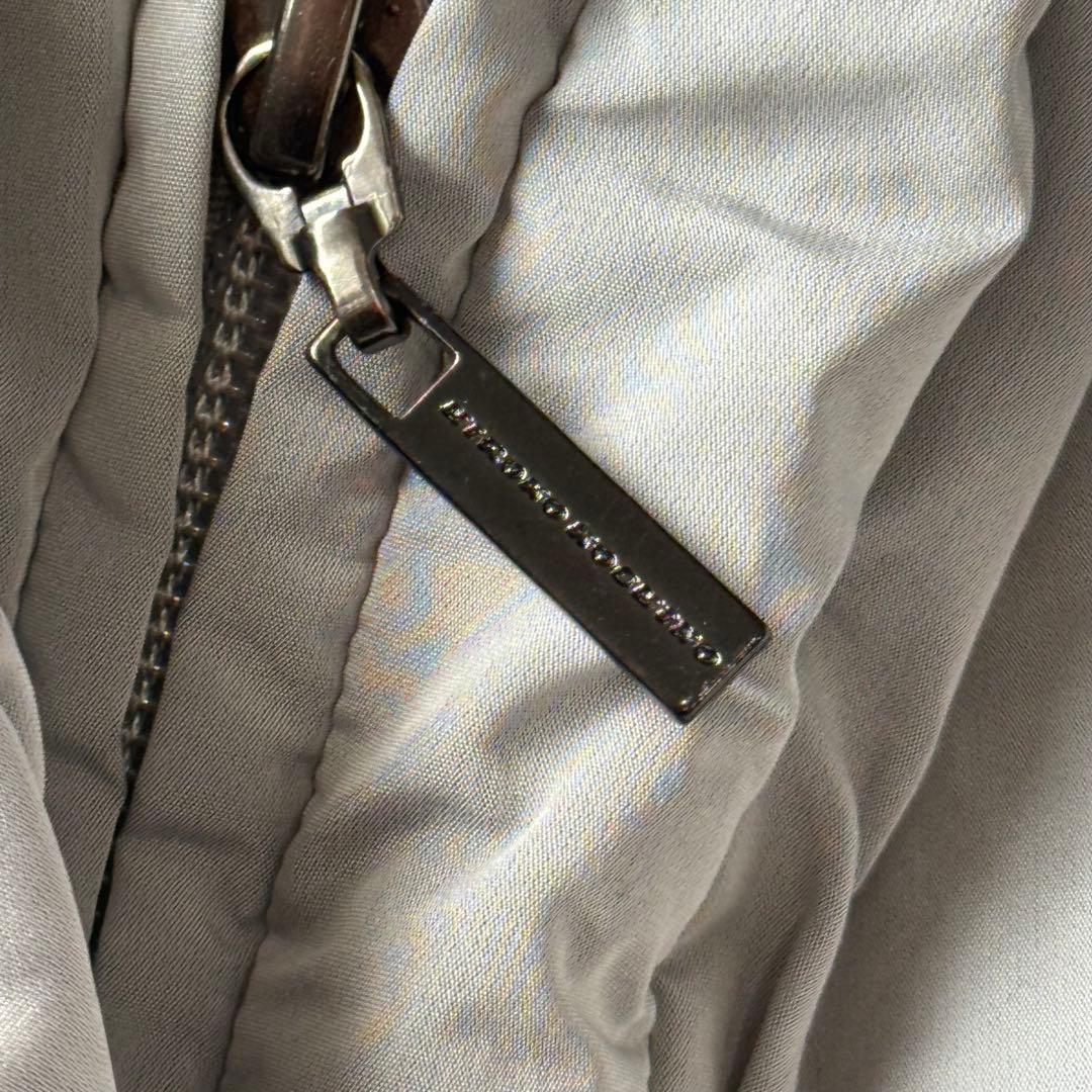 ヒロココシノ ロングダウンコート 女優襟 インナーダウン付 38グレー 美品