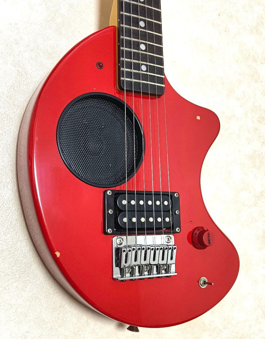 【美品】ZO-3 レッド アンプ内蔵ミニギター ヘッドフォン端子付