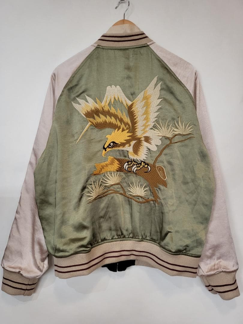 50'sライク刺繍ベロアリバーシブルスカジャン●サイズXXL●商品番号4964