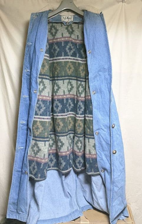 90'sUSA製L.L.Beanデニムロングコート