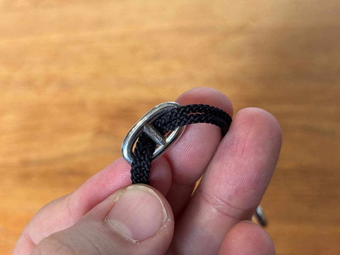 ル*ー様 【希少】HERMES スキッパー コード ブレスレット シェーヌダンク