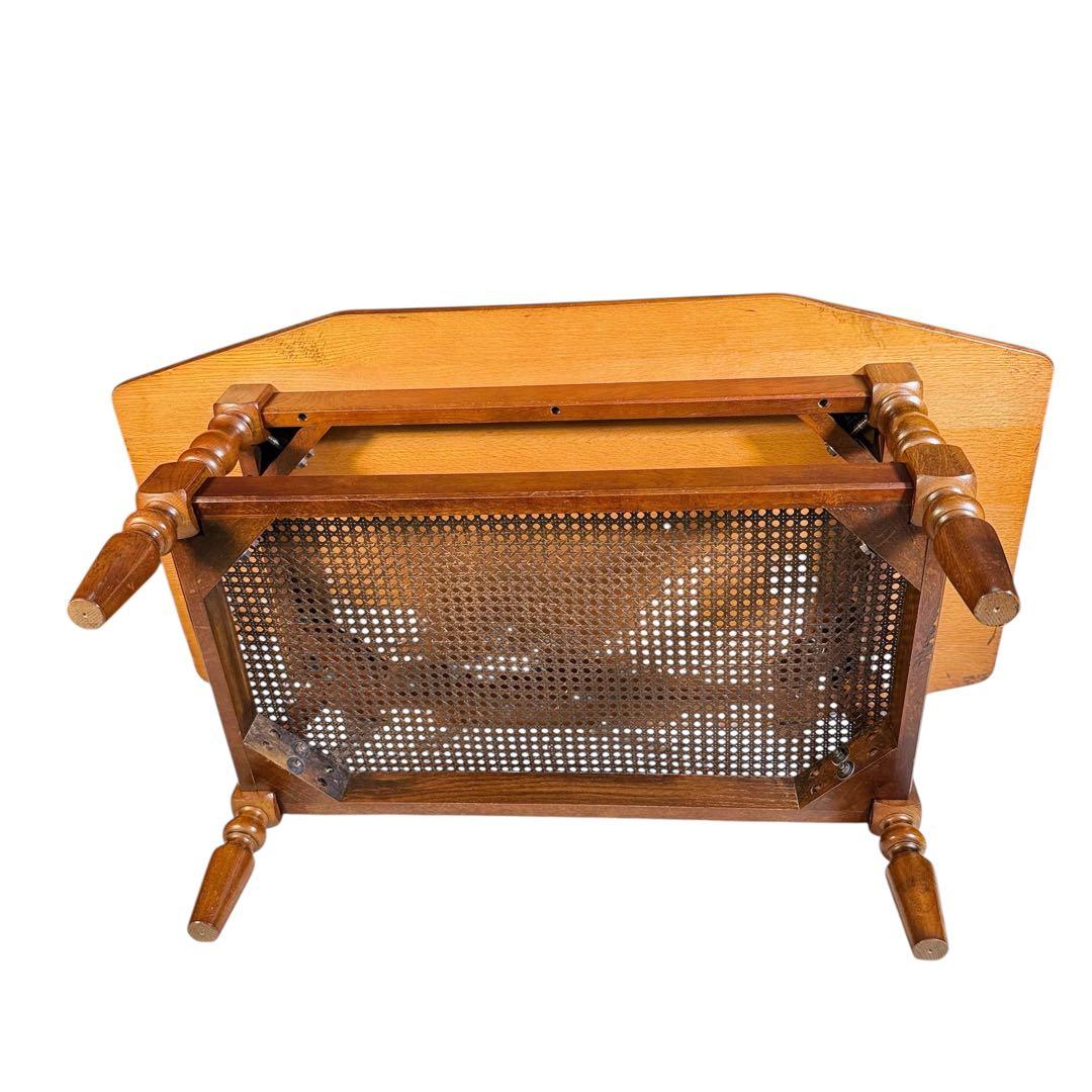 HR727 三越ブルージュ　籐　ラタン　ローテーブル　ティーテーブル