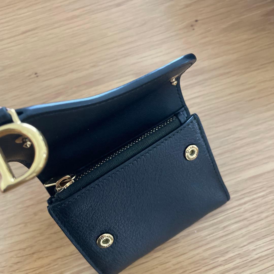 Dior ディオール サドル ロータスウォレット 3つ折り財布 ブラック