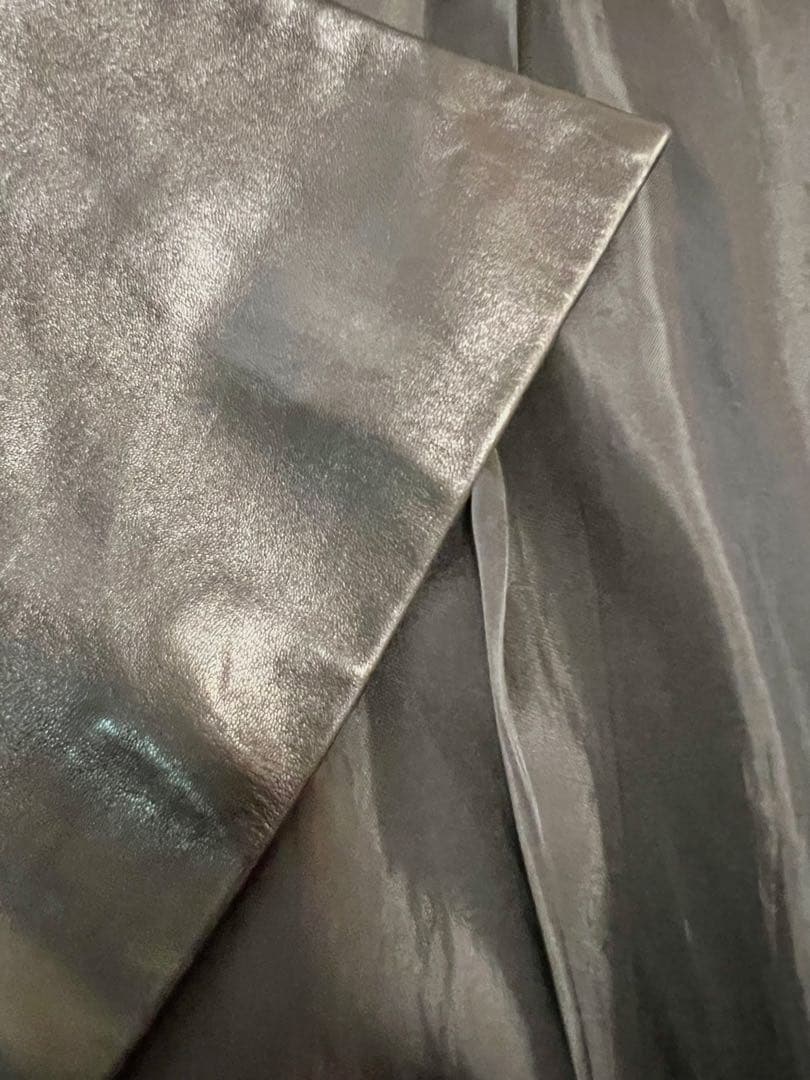 美品　アニエスベー　黒　ラムレザー コート　Ｍ