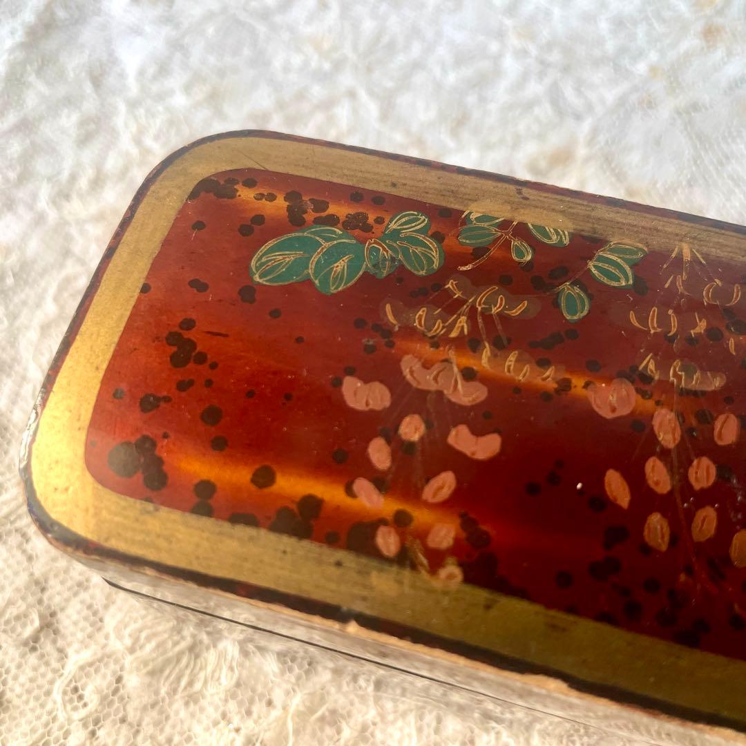 蒔絵風パフュームボックス　香水箱　木製ケース　ジャポニズム　フランスアンティーク