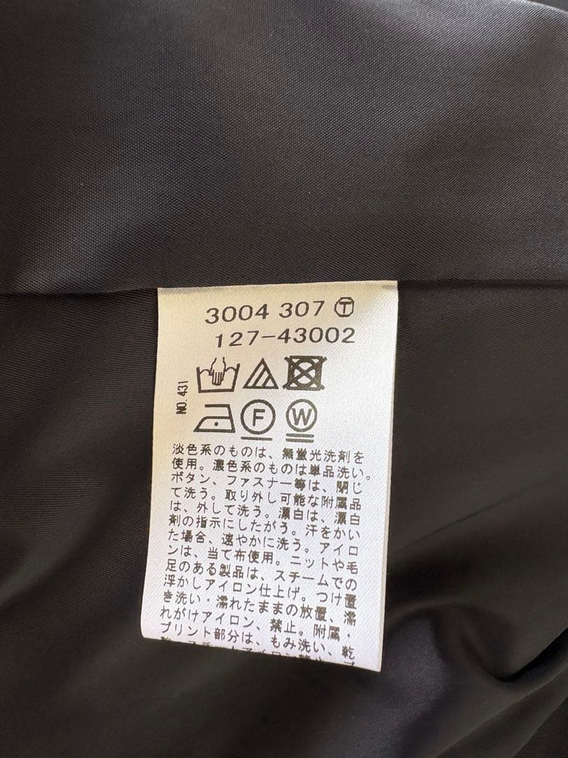 美品 INDIVI パンツスーツ 36 ネイビー ノーカラー