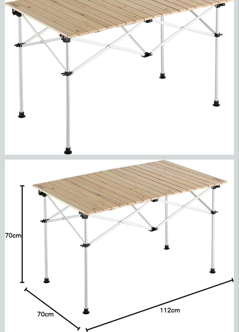 コールマン(Coleman) テーブル ナチュラルウッドロールテーブル