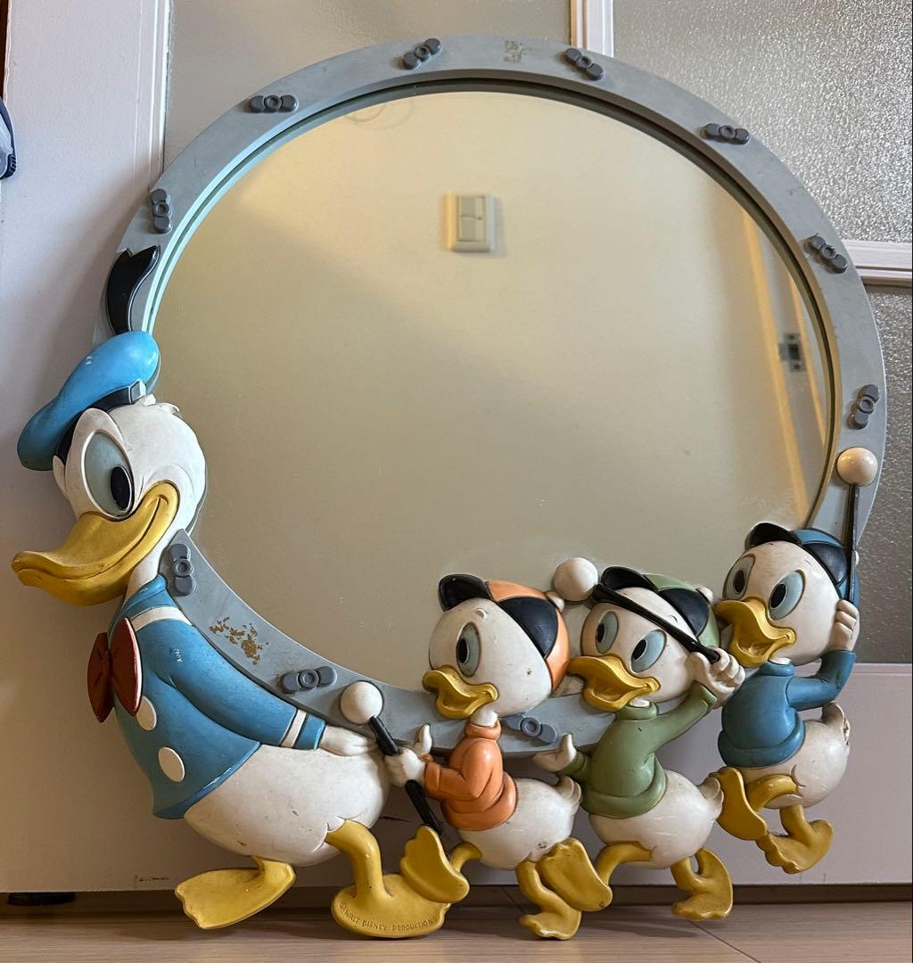 アンティーク　Disney ドナルドダック ミラー 約63cm