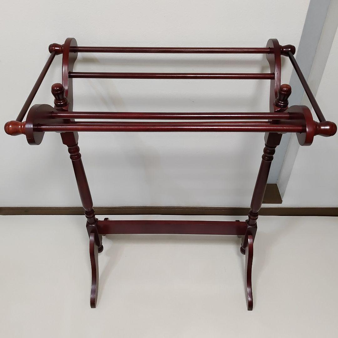 アンティーク調　キルトラック 　ブランケットラック　タオル　スーツ　送料無料