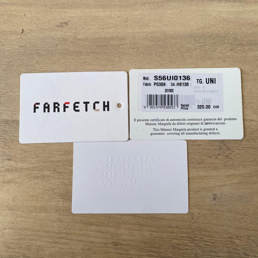 メゾンマルジェラ 三つ折り財布 4ステッチ レザー コンパクト ブラック