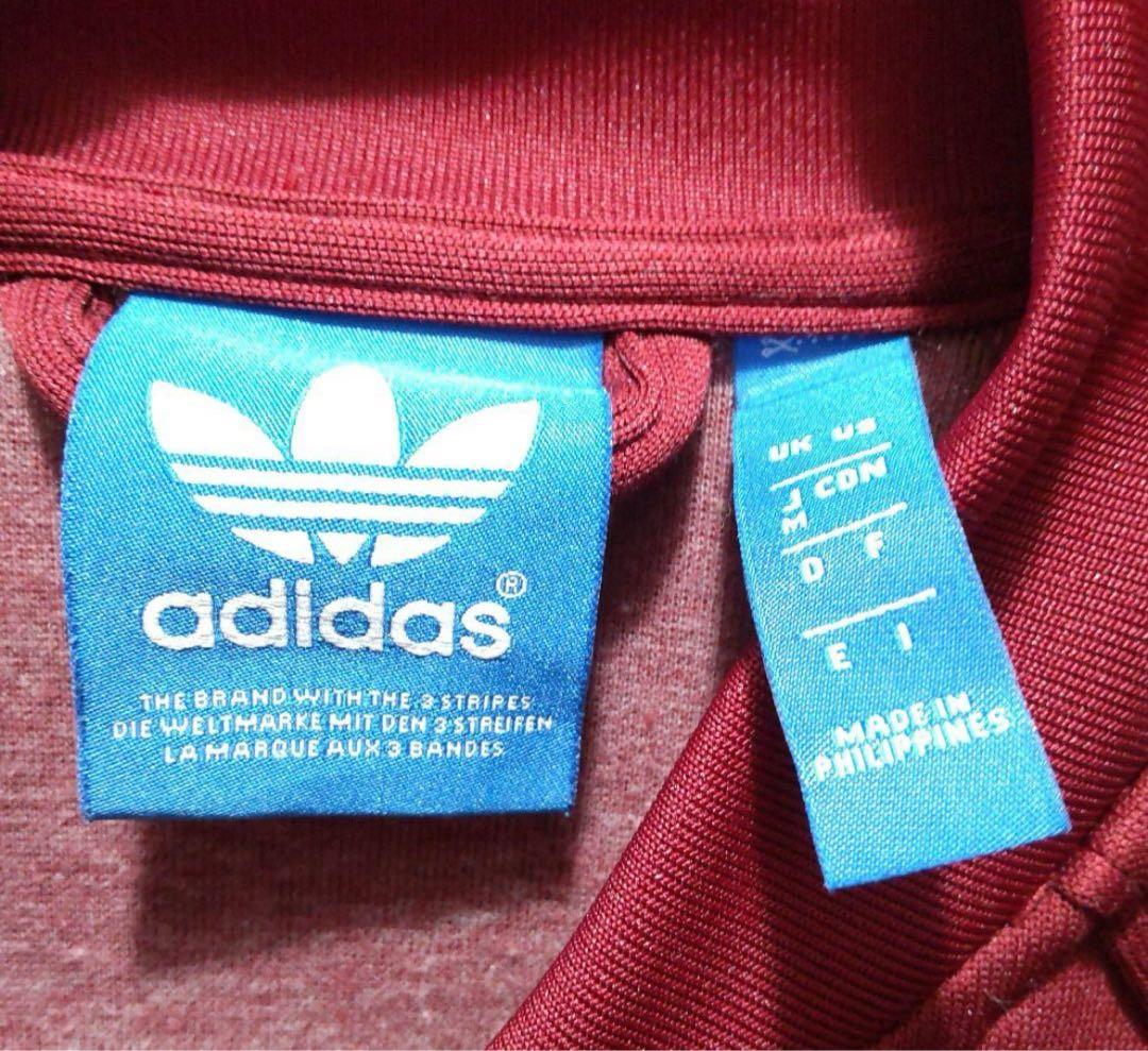 adidas バーガンディ ジャージ ジャケット M