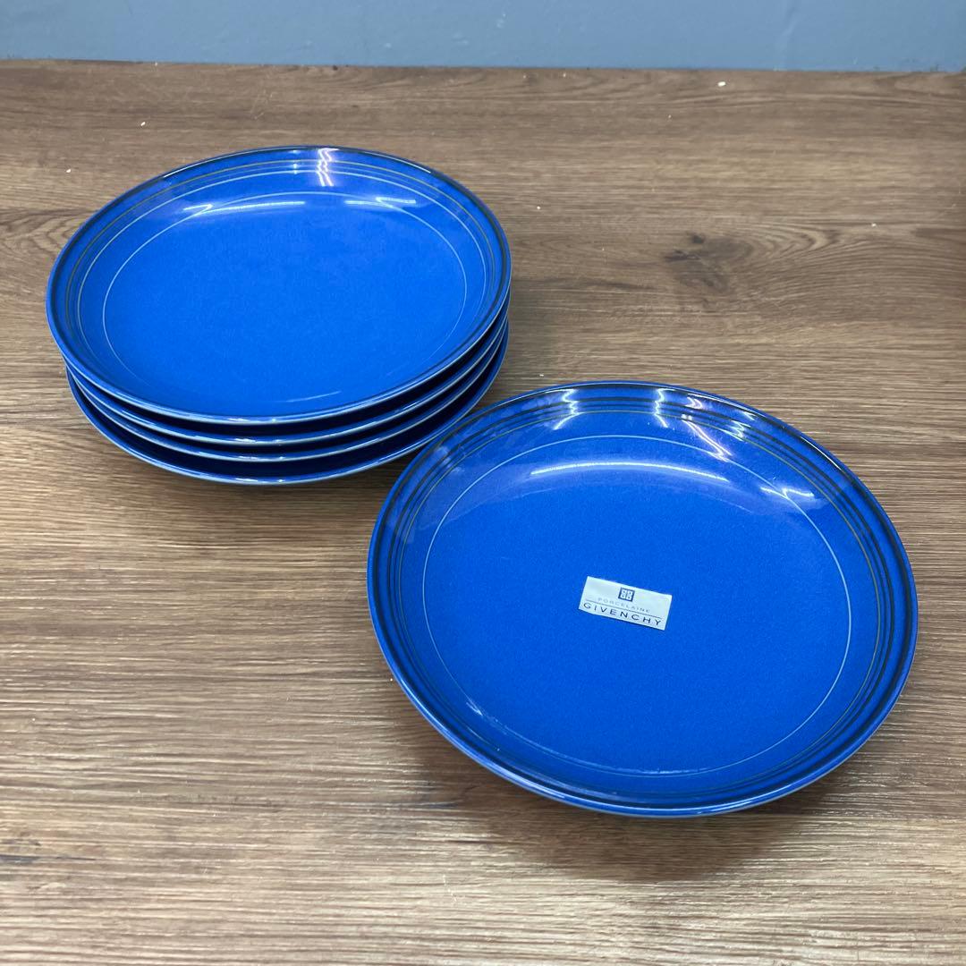E-1 GIVENCHY ジバンシィ プレート フォーク 5客セット ブルー