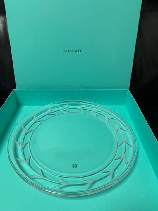 Tiffany ティファニー　ウィートリーフ　プラター　クリスタルガラス