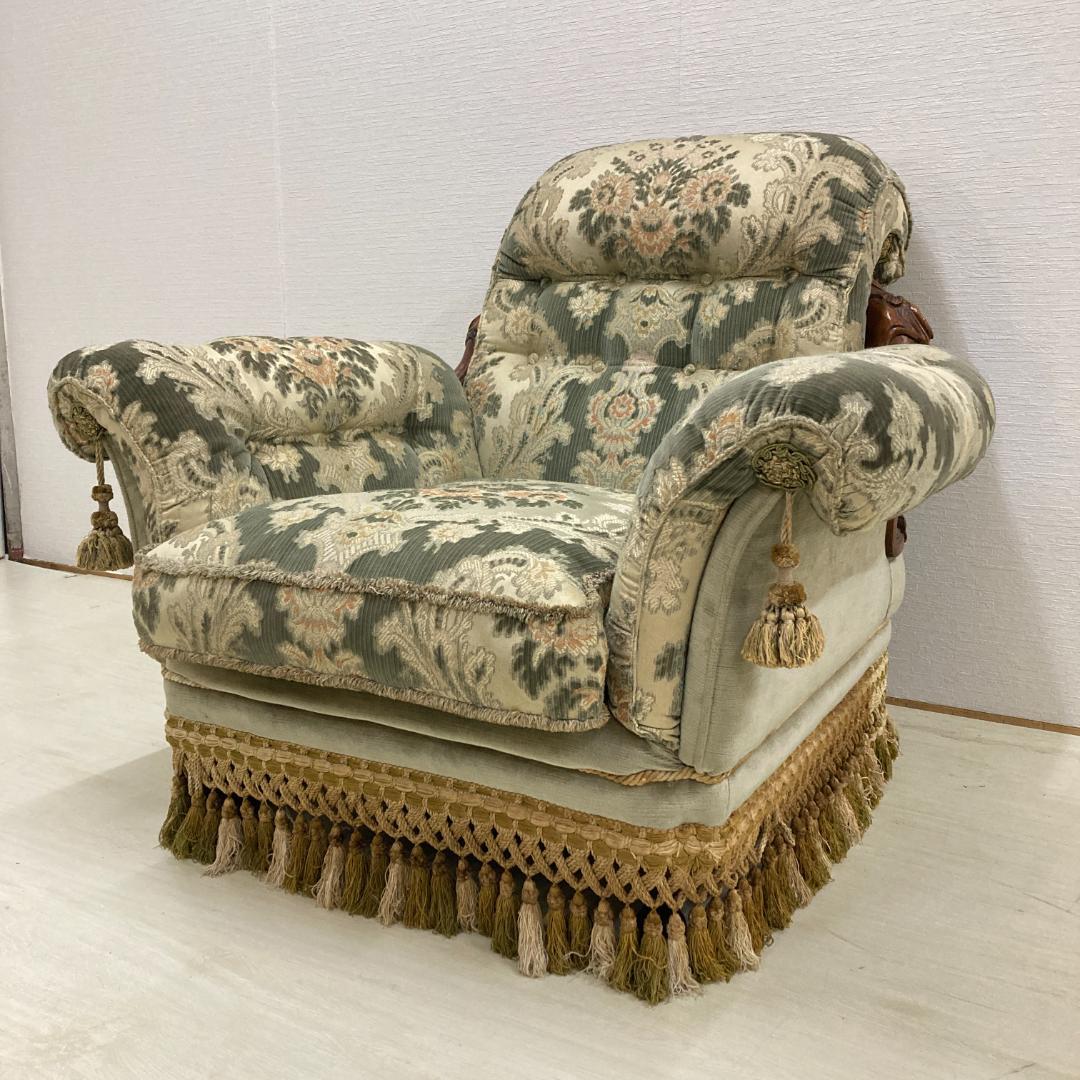 マリオ・コルチャゴ 1人掛けソファ ロココ様式 　彫刻