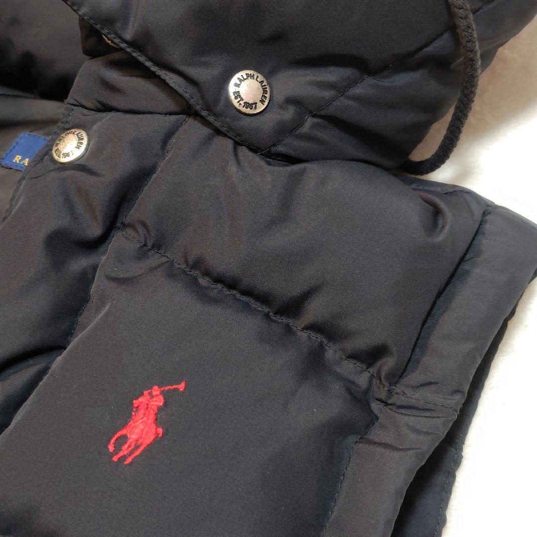 【美品】ポロラルフローレン ダウンベスト 黒 2way ポニー刺繍 人気モデル
