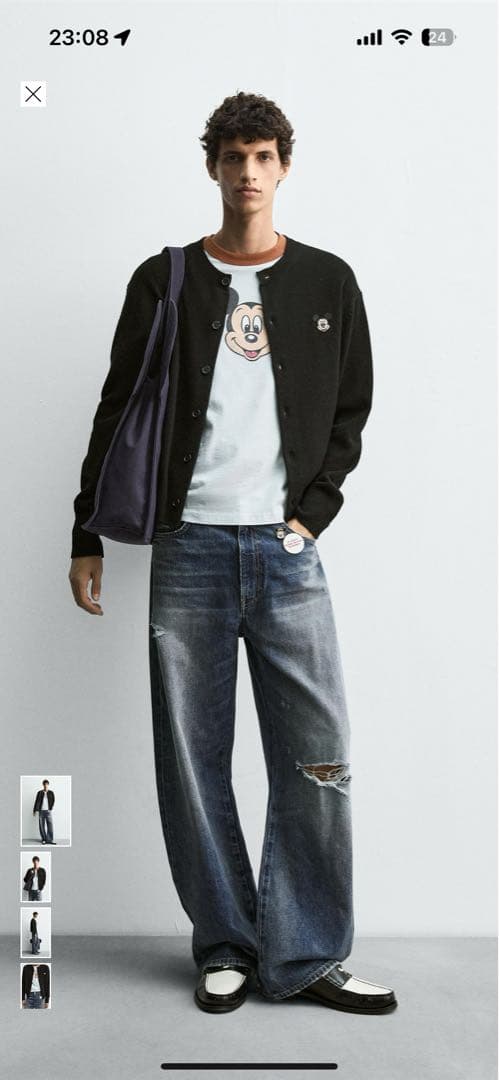 ！！お値下げ中！！ミッキーマウスパッチカーディガン　ZARA×DISNEY