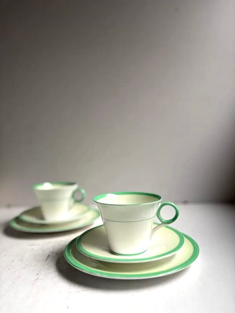 839 英国アンティーク Shelley シェリー プレート皿 2枚組 約18㎝