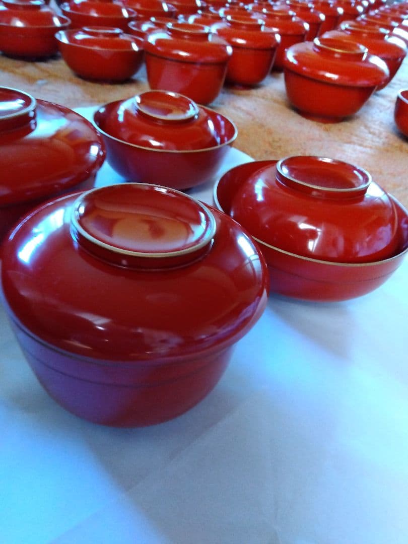 【キンたん】赤い漆器椀4種 10個セット