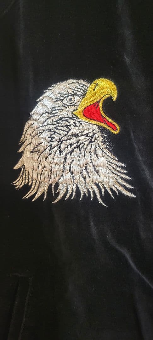 【希少】別珍　 刺繍　ベロア　スカジャン　スーベニアジャケット　ヴィンテージ