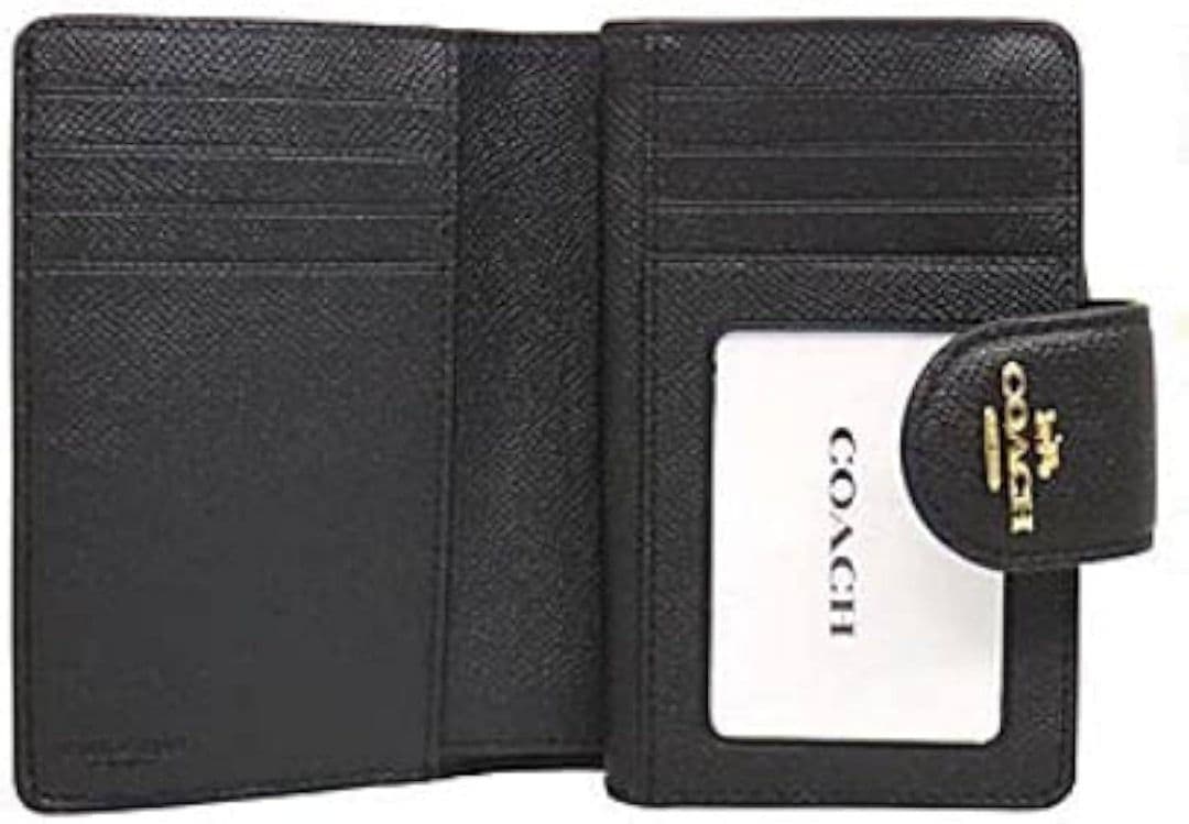 COACH コーチ ブラック 二つ折り財布 黒 レディース プレゼント 人気 箱