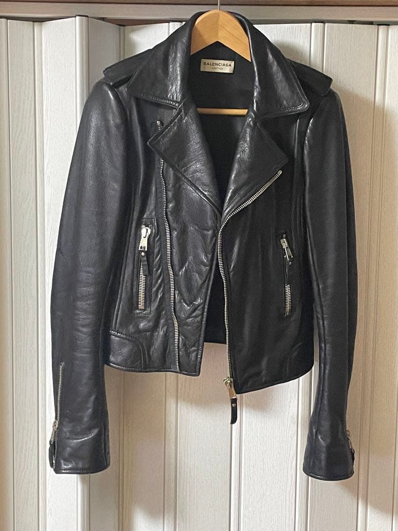 BALENCIAGA /ダブルライダースジャケットM(保存袋付き)