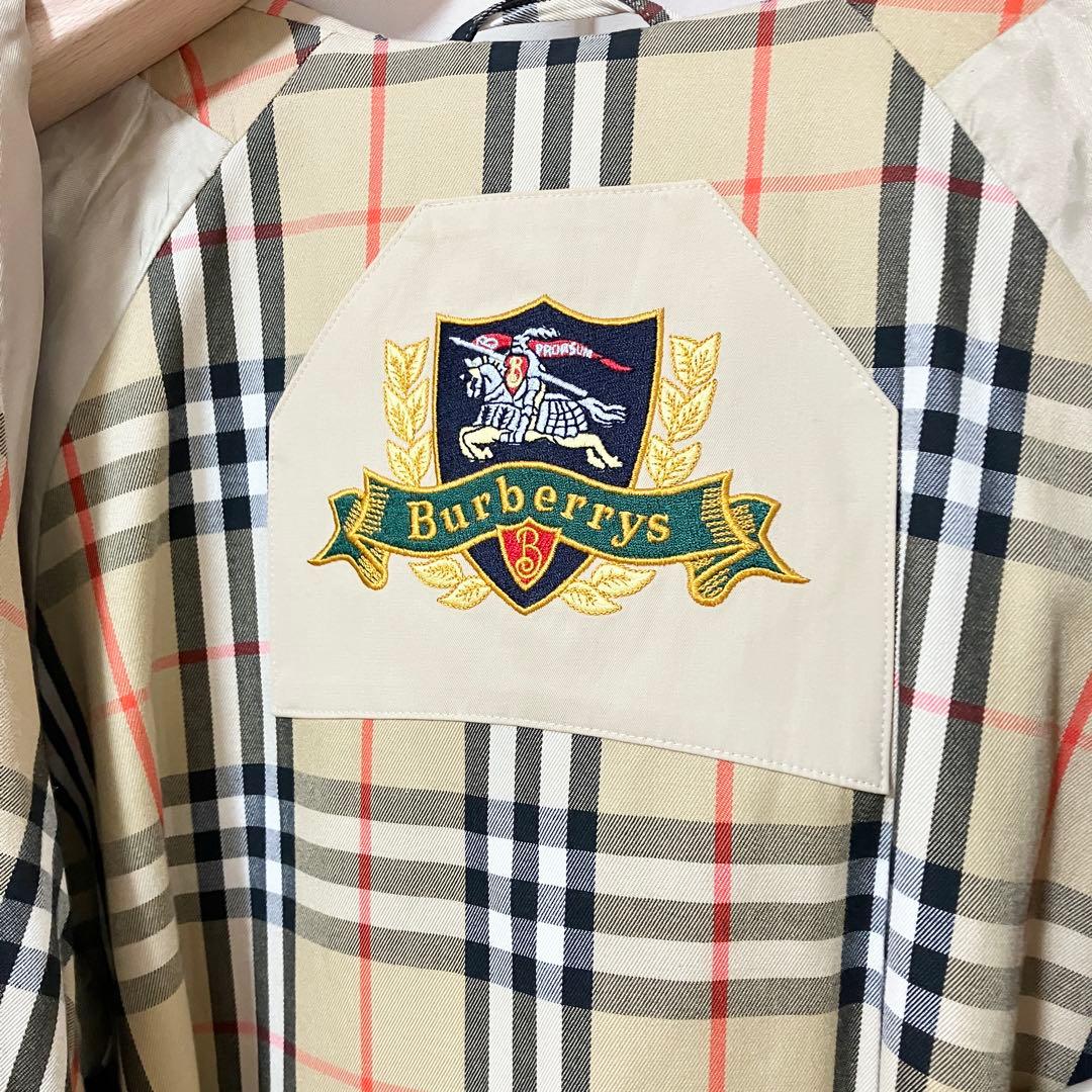 バーバリー 金ボタン ロングコート フード ノバチェック 金タグ ホースロゴ