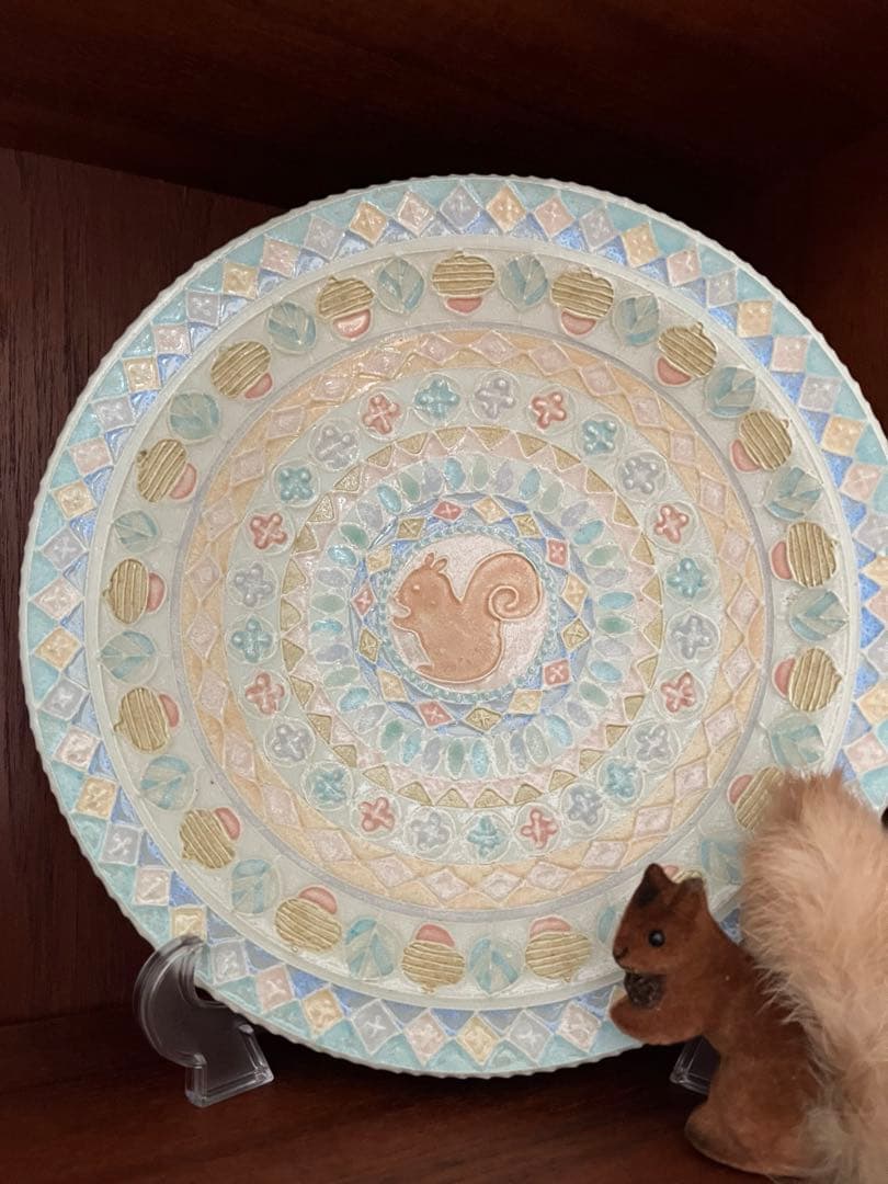 中村かりん　リス　どんぐり　秋　イッチン大皿