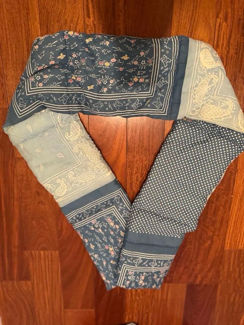 visvimダウンマフラーパンダナIODIGO IVERSON