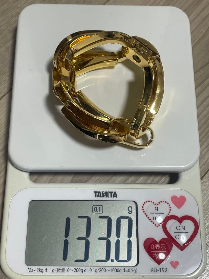 グッチ GUCCI ヴィンテージ 重厚 ブレスレット ゴールド 新品同様美品