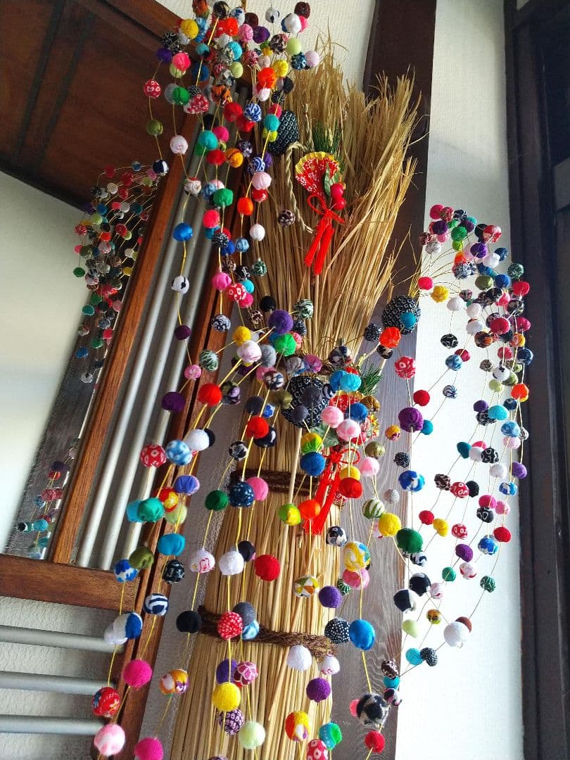 桃の節句おひなさま♪ボリュームポンポン玉飾り棒3本セット春飾り