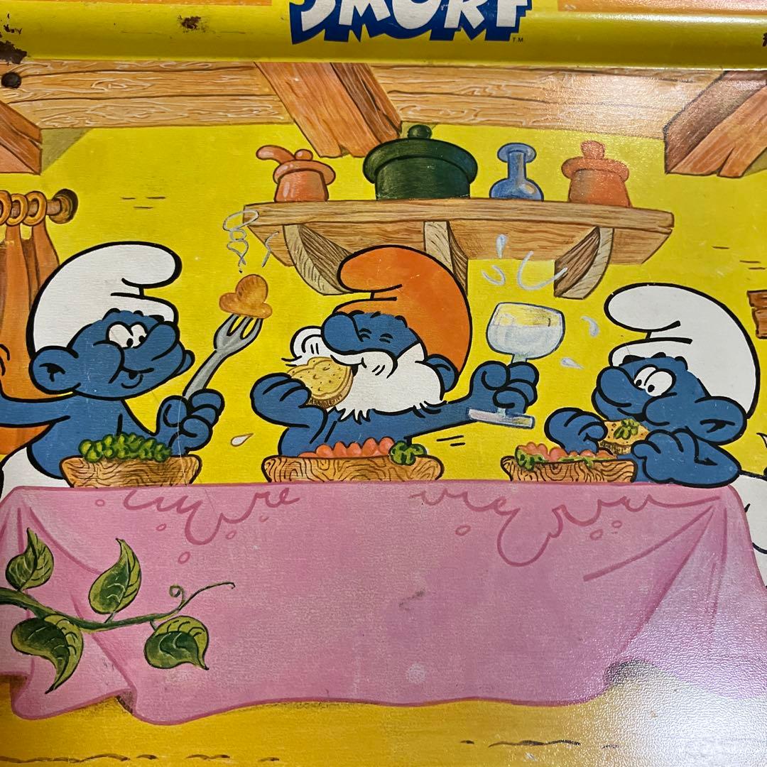 ビンテージ　スマーフ　ブリキテーブル2 smurf