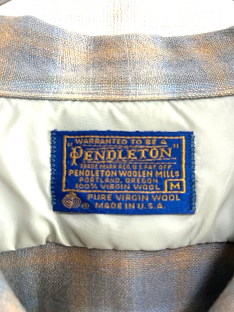 ゆ*き様 70年代 PENDLETON チェック柄 ウール ボードシャツM ペン