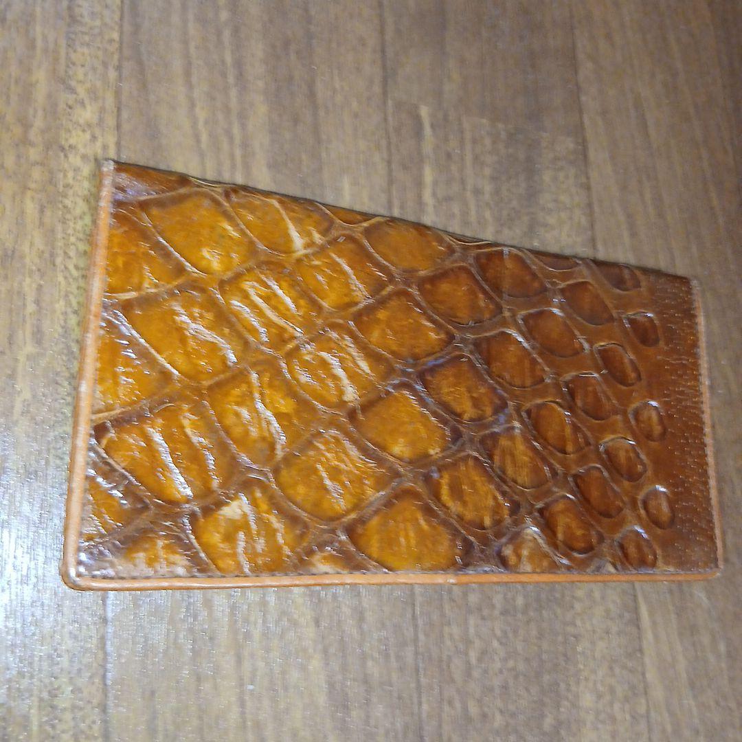 【レア】アルマジロ革 レザー 皮革 長財布 札入れ 茶色 ブラウンカラー