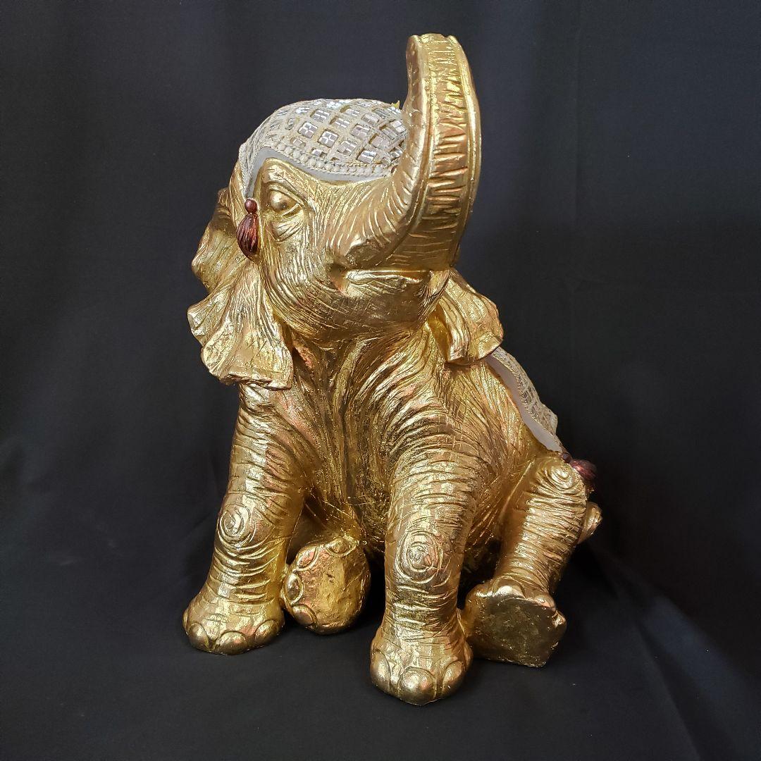 ゾウ 象 elephant ゴールド オブジェ アンティーク風 置物 雑貨