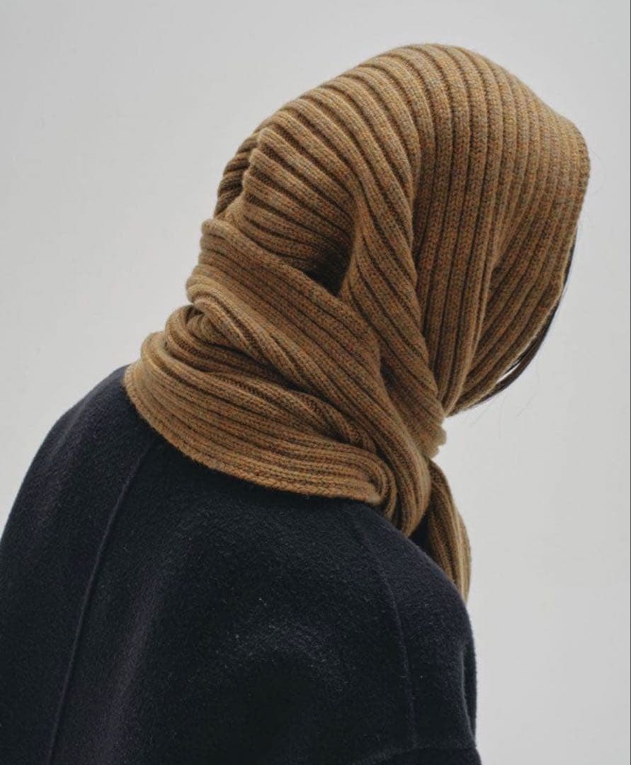 TODAYFUL Rib Knit Muffler キャメル