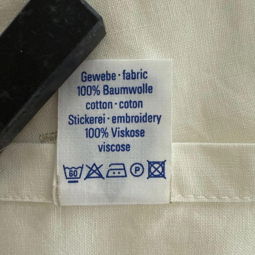 irisette テーブルクロス 大判　シルバーベージュ刺繍入り