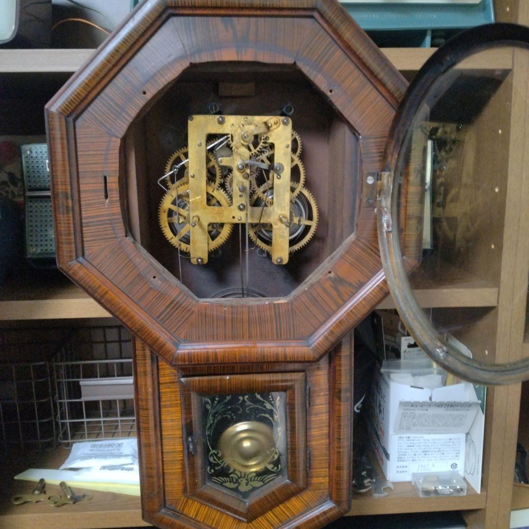 値下！精工舎SEIKO 大正五年八角形振り子時計 分解簡易整備注油済 動作良好品