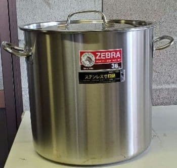 《新品未使用》ZEBRA ステンレス鍋 36cm 蓋付き 寸胴