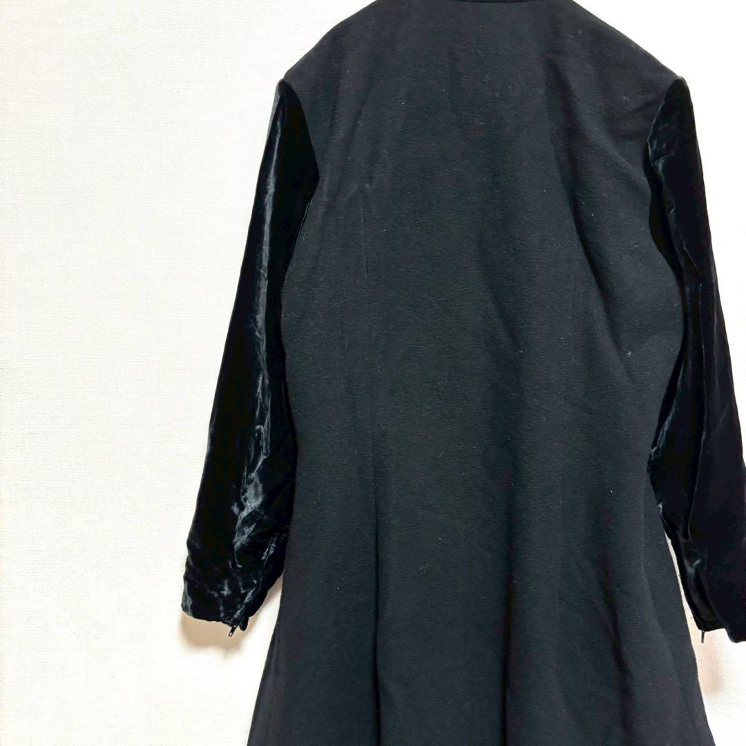 HIROKO KOSHINO ロングコート 黒 ブラック 9 アウター 上品