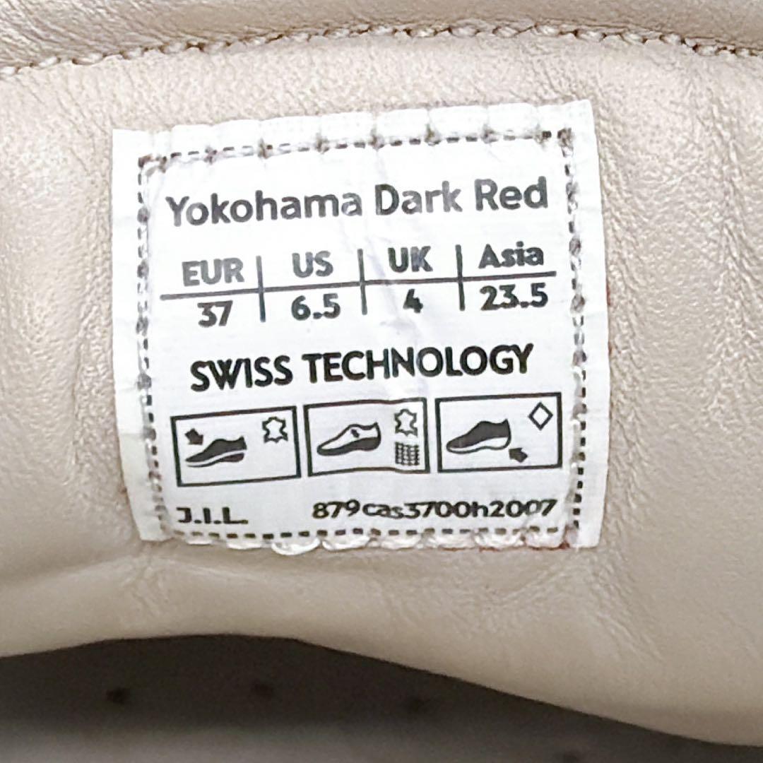 未使用級⭐️JOYA ジョヤ 23.5 スニーカー サイドジップ ワインレッド